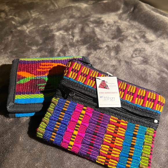 Laced tote, Mayan Fine Handcrafts - scarf wallet, coin purse bundle - Picture 5 of 12